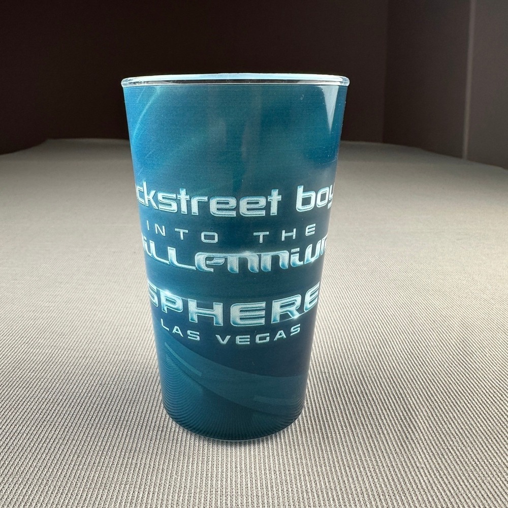 Backstreet Boys Into the Millennium Sphere Las Vegas Blue Souvenir Cup Tumbler - Picture 2 of 8